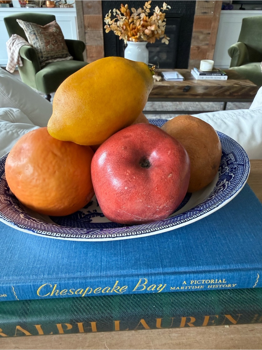Vintage Style Faux Fruit Lot of 5 Decorative Apple Orange Lemon Bowl Fillers